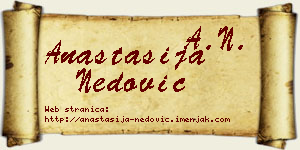 Anastasija Nedović vizit kartica